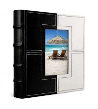 Луксозен Фото Албум Черно И Бяло С Прозорец За 200 Снимки 10 Х 15 См