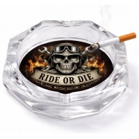 Стъклен Осмоъгълен Пепелник С Персонализиран Дизайн И Снимка