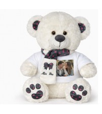 Плюшено Мече С Тениска Със Снимка -30 См.