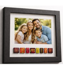 Семейна Фото Рамка Family От Дърво За Снимка 10 Х 15 См Тъмно Кафява