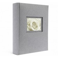 Сив Фото Албум С Роза За 100 Снимки 15 Х 21 См