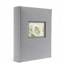 Сив Фото Албум С Роза За 100 Снимки 15 Х 21 См