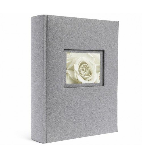Сив Фото Албум С Роза За 100 Снимки 15 Х 21 См