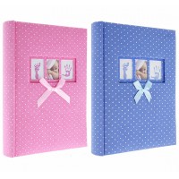 Текстилен Бебешки Фото Албум С Рамка И Панделка – Шит И Лепен – 200 Снимки 10x15