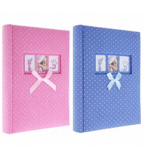 Текстилен Бебешки Фото Албум С Рамка И Панделка – Шит И Лепен – 200 Снимки 10x15