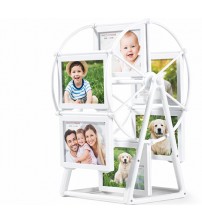 Въртяща Фото Рамка Карусел За 12 Снимки – Бял Декоративен Дизайн