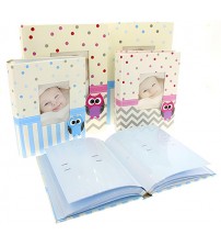 Бебешки Фото Албум С Бухалчета За 300 Снимки 19x25 См С Джобове