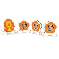 Детска Фото Рамка Влакче От МДФ За 3 Снимки 12x40 См