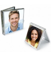 Метално огледалце със снимка – квадрат Метално огледалце със снимка – квадрат