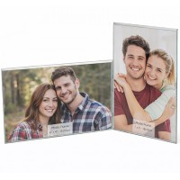 Метална Фото Рамка За 2 Снимки 10x15 См Метална Фото Рамка За 2 Снимки 10x15 См